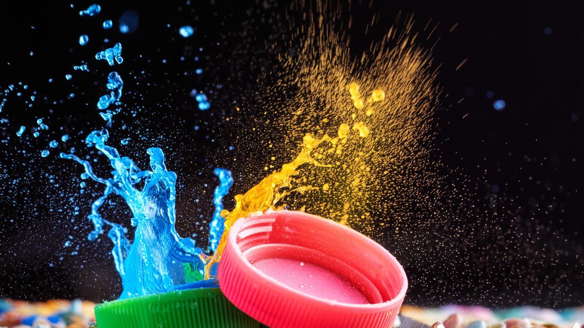 Bouchon plastique explosition couleur